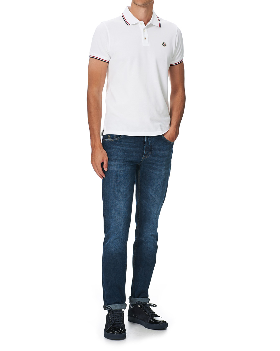 Men | Polo Shirts | Moncler | Logo Tipped Polo White