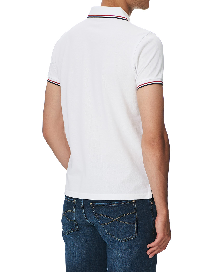 Men | Polo Shirts | Moncler | Logo Tipped Polo White