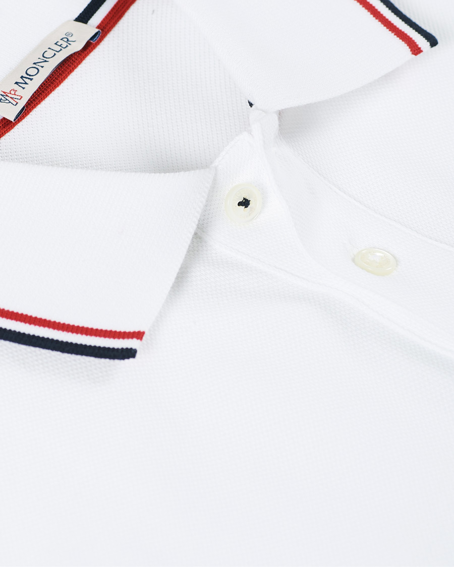 Men | Polo Shirts | Moncler | Logo Tipped Polo White