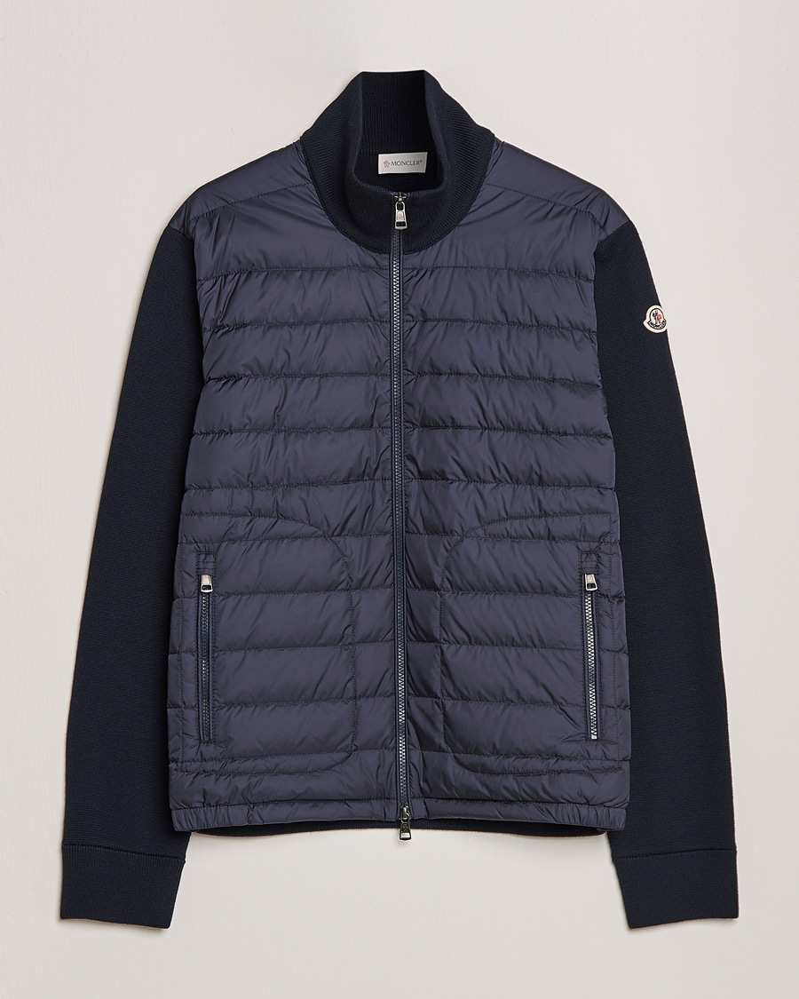 Men | Sweaters & Knitwear | Moncler | Hybrid Zip Cardigan Navy