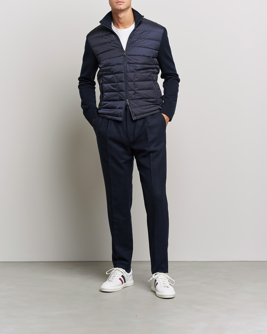 Men | Sweaters & Knitwear | Moncler | Hybrid Zip Cardigan Navy