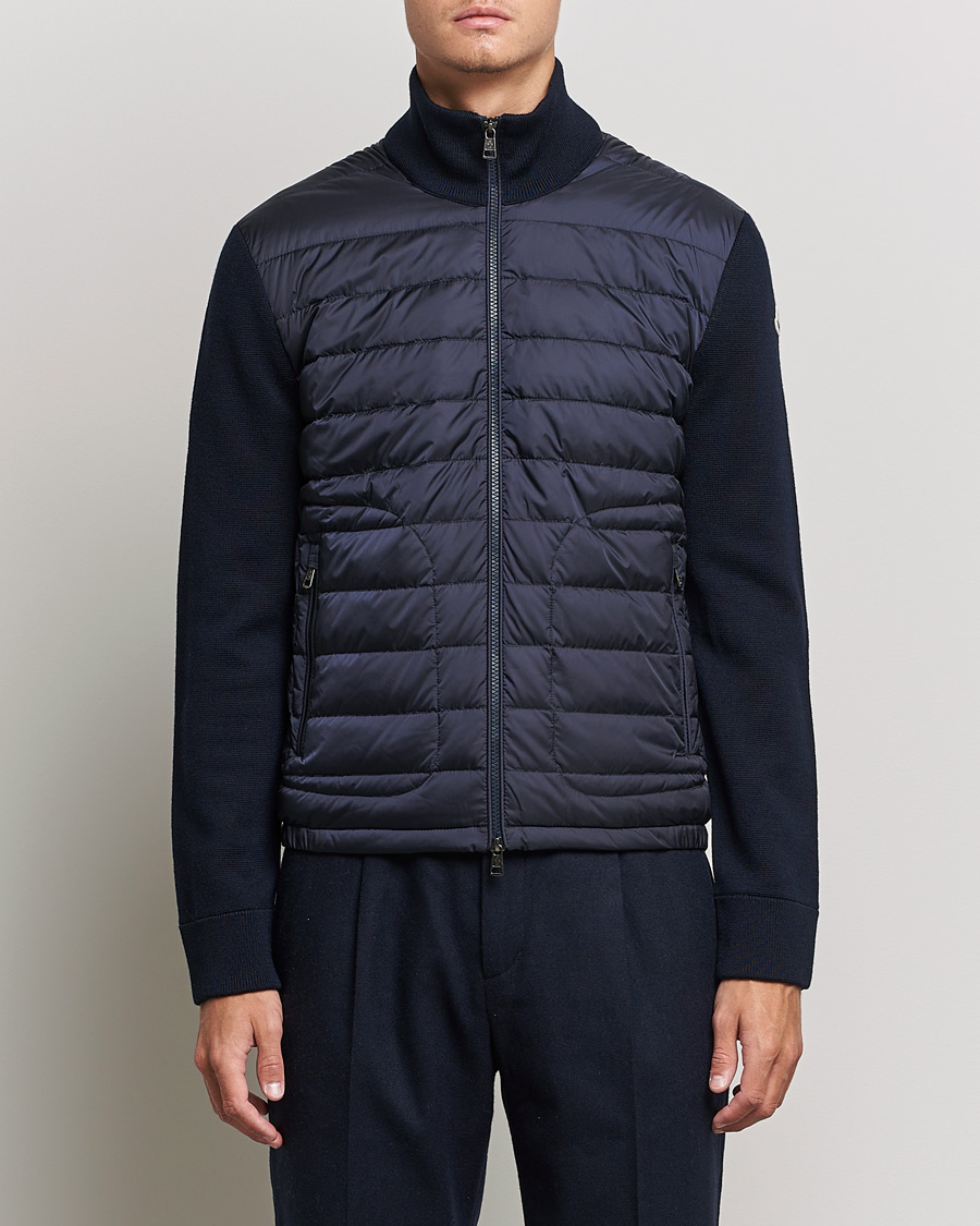 Men | Coats & Jackets | Moncler | Hybrid Zip Cardigan Navy