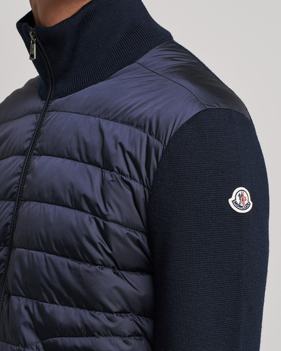 Men | Coats & Jackets | Moncler | Hybrid Zip Cardigan Navy