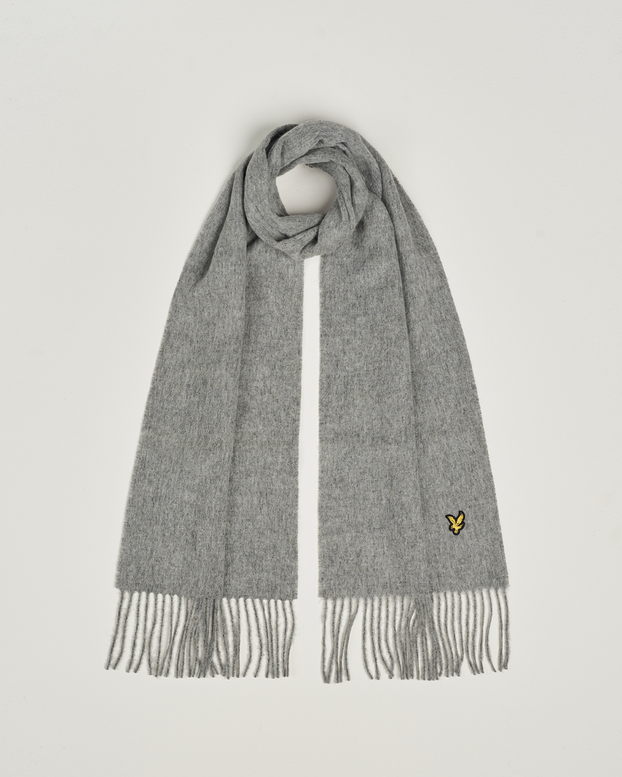 Men | Lyle & Scott Lambswool Scarf Mid Grey Marl | Lyle & Scott | Lambswool Scarf Mid Grey Marl