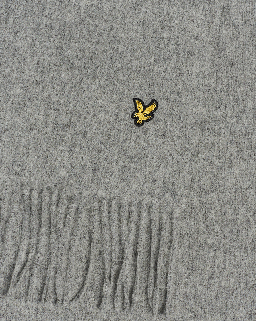 Men | Lyle & Scott Lambswool Scarf Mid Grey Marl | Lyle & Scott | Lambswool Scarf Mid Grey Marl