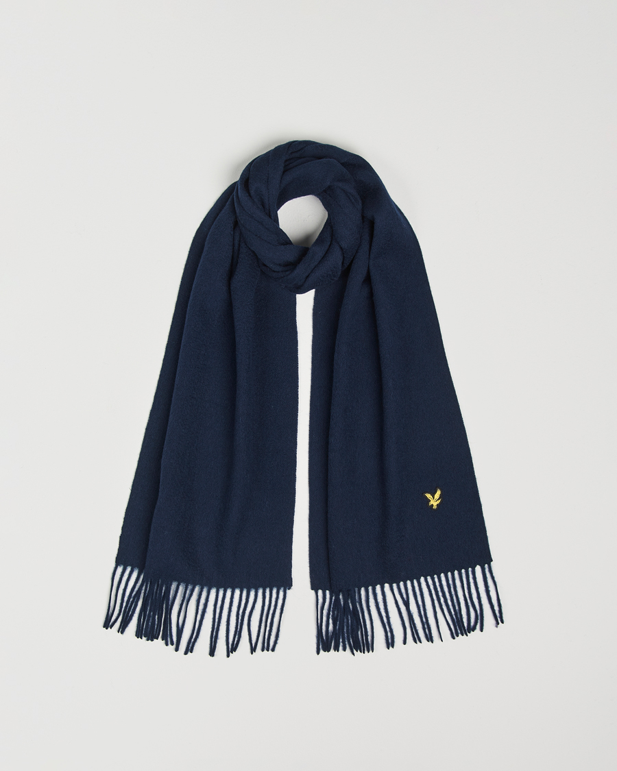 Men | Lyle & Scott Lambswool Scarf Dark Navy | Lyle & Scott | Lambswool Scarf Dark Navy