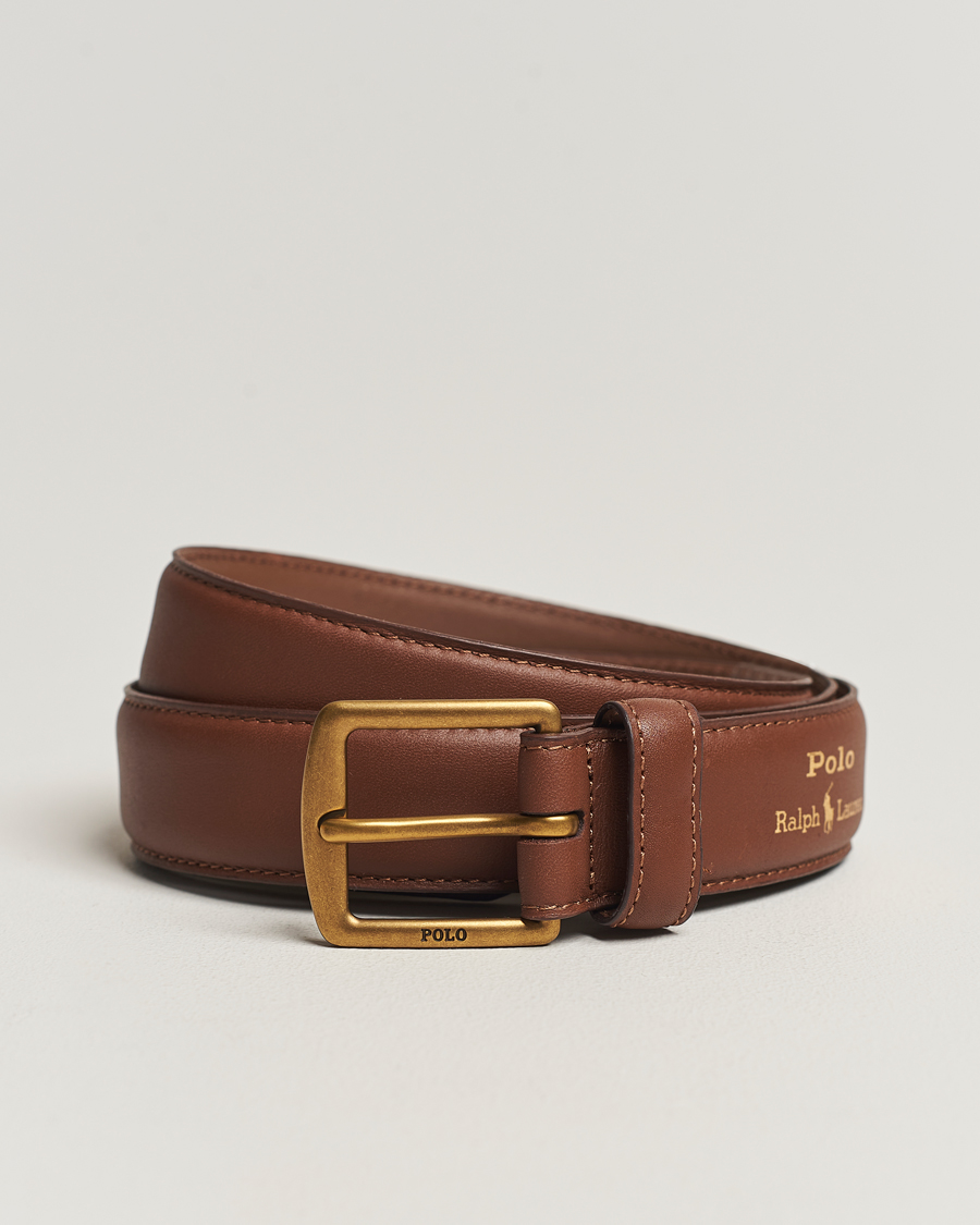 Men | Belts | Polo Ralph Lauren | Smooth Leather Belt Brown