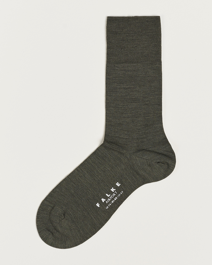 Men | Underwear & Socks | Falke | Airport Socks Green Melange