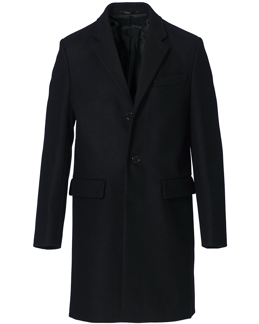 Men | Coats & Jackets | Filippa K | Rhine Recycled Melton Wool Coat Black
