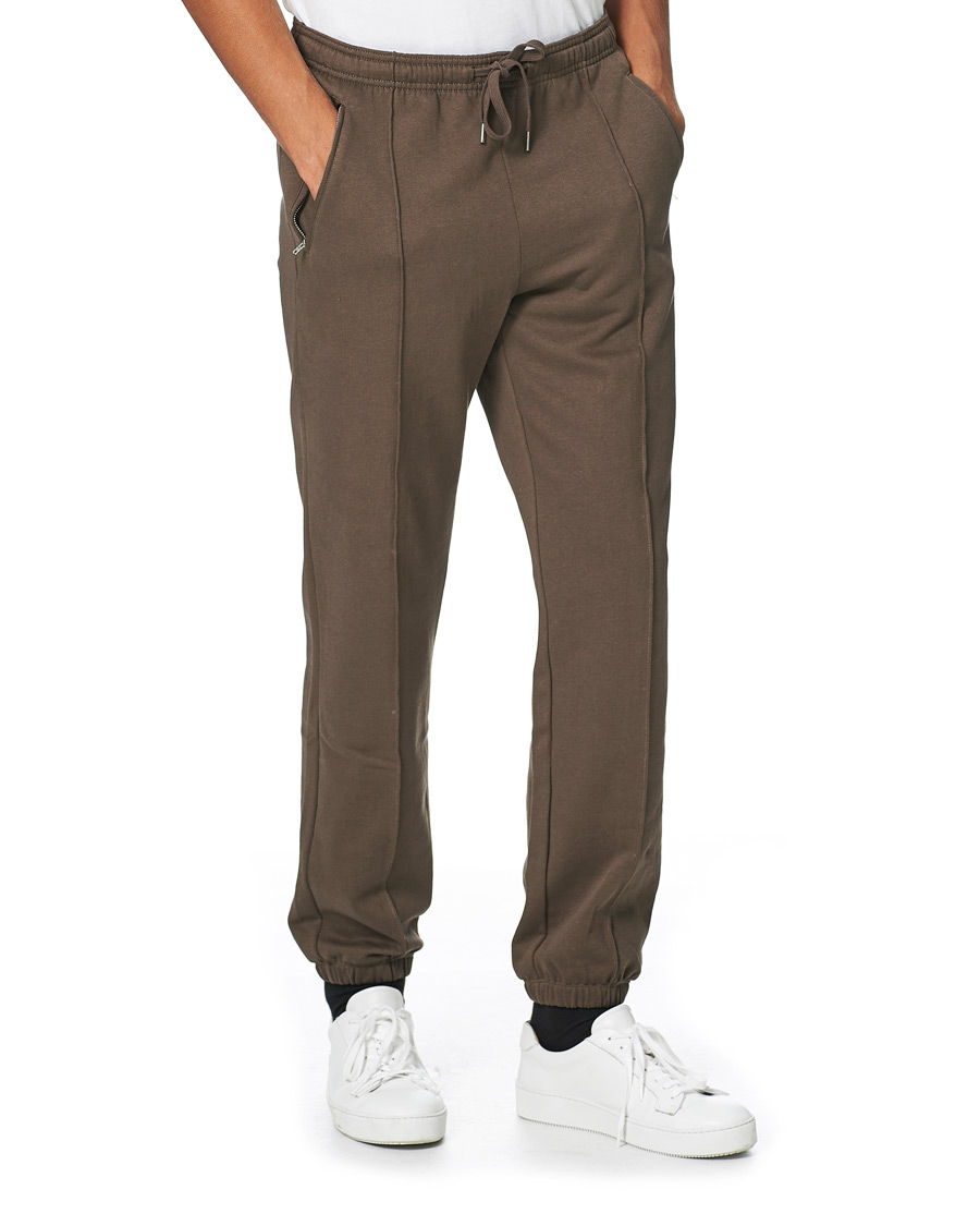 Men | Trousers | Filippa K | Organic Cotton Jersey Track Pants Dark Taupe