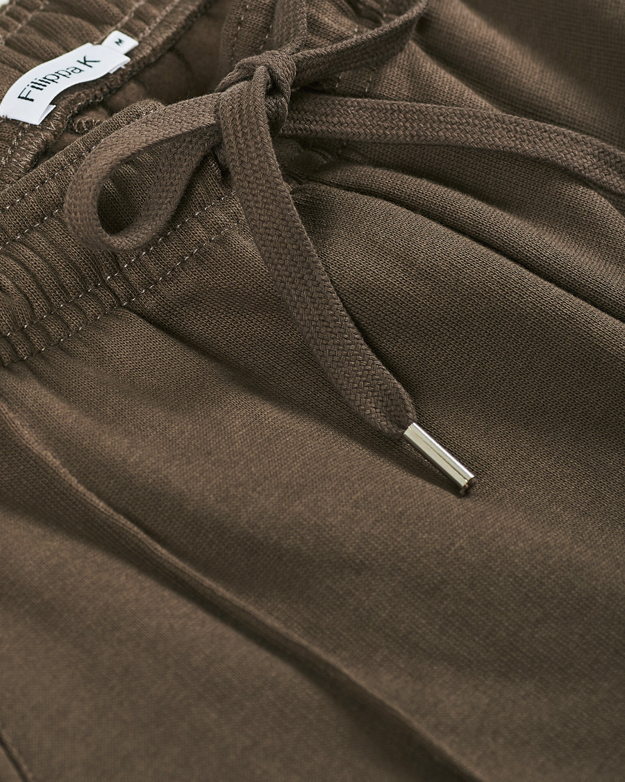 Men | Trousers | Filippa K | Organic Cotton Jersey Track Pants Dark Taupe