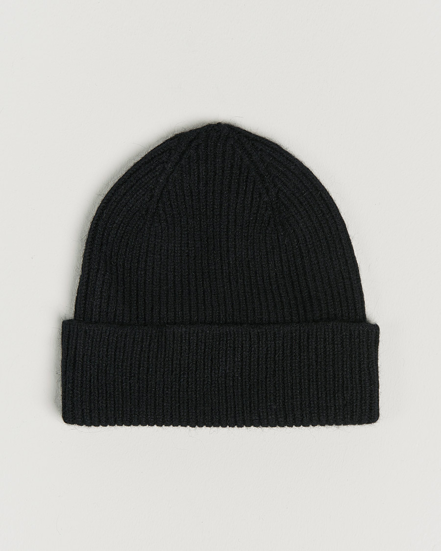 Men | Beanies | Le Bonnet | Lambswool/Caregora Beanie Onyx