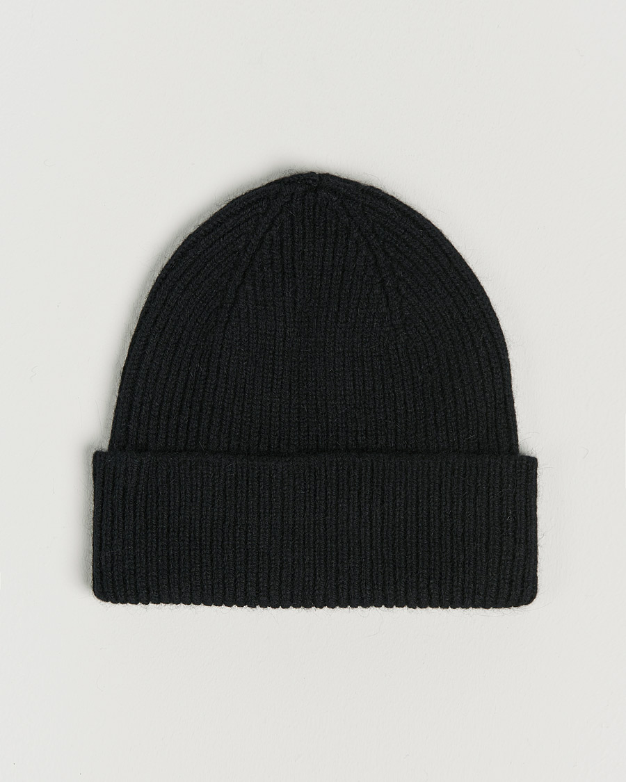 Men | Beanies | Le Bonnet | Lambswool/Caregora Beanie Onyx