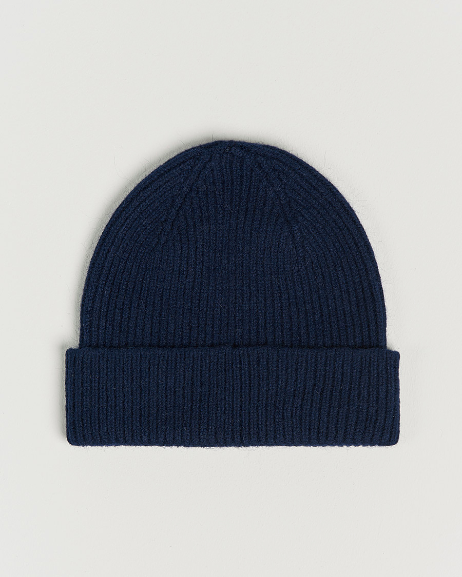 Men | Beanies | Le Bonnet | Lambswool/Caregora Beanie Midnight