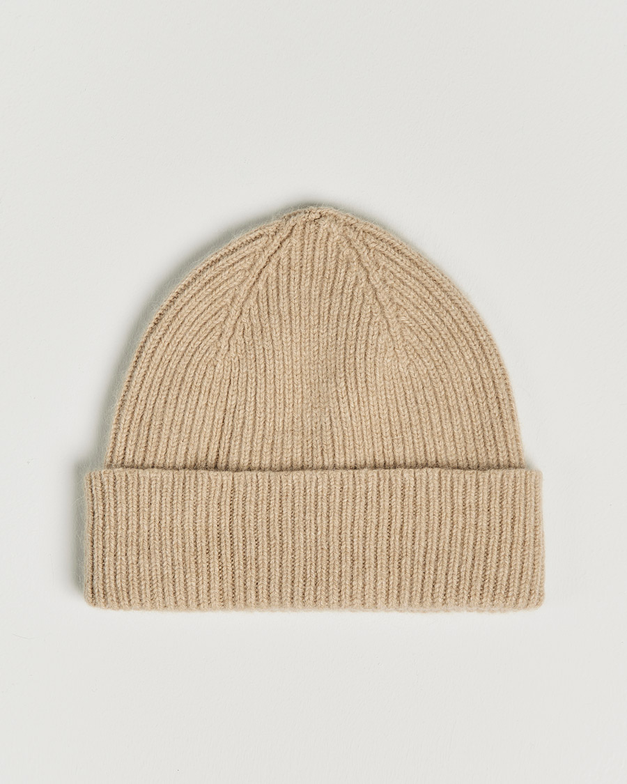 Men | Beanies | Le Bonnet | Lambswool/Caregora Beanie Sand