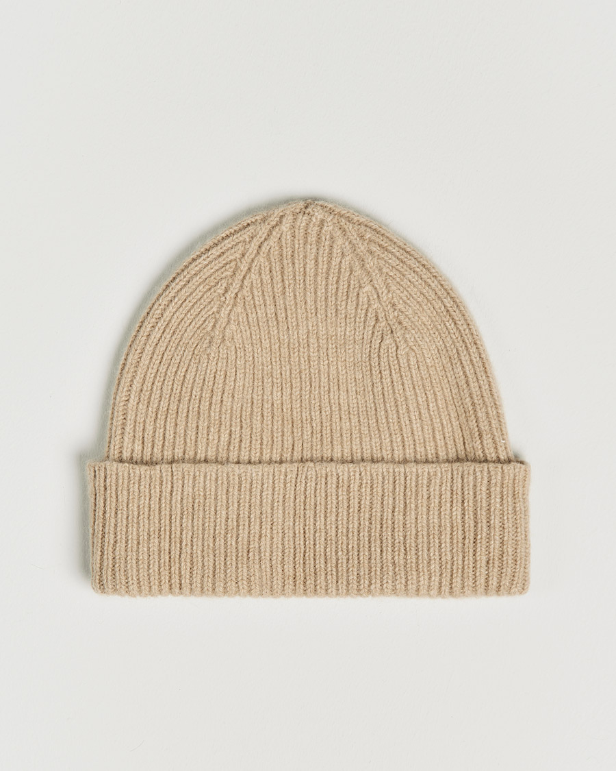 Men | Beanies | Le Bonnet | Lambswool/Caregora Beanie Sand