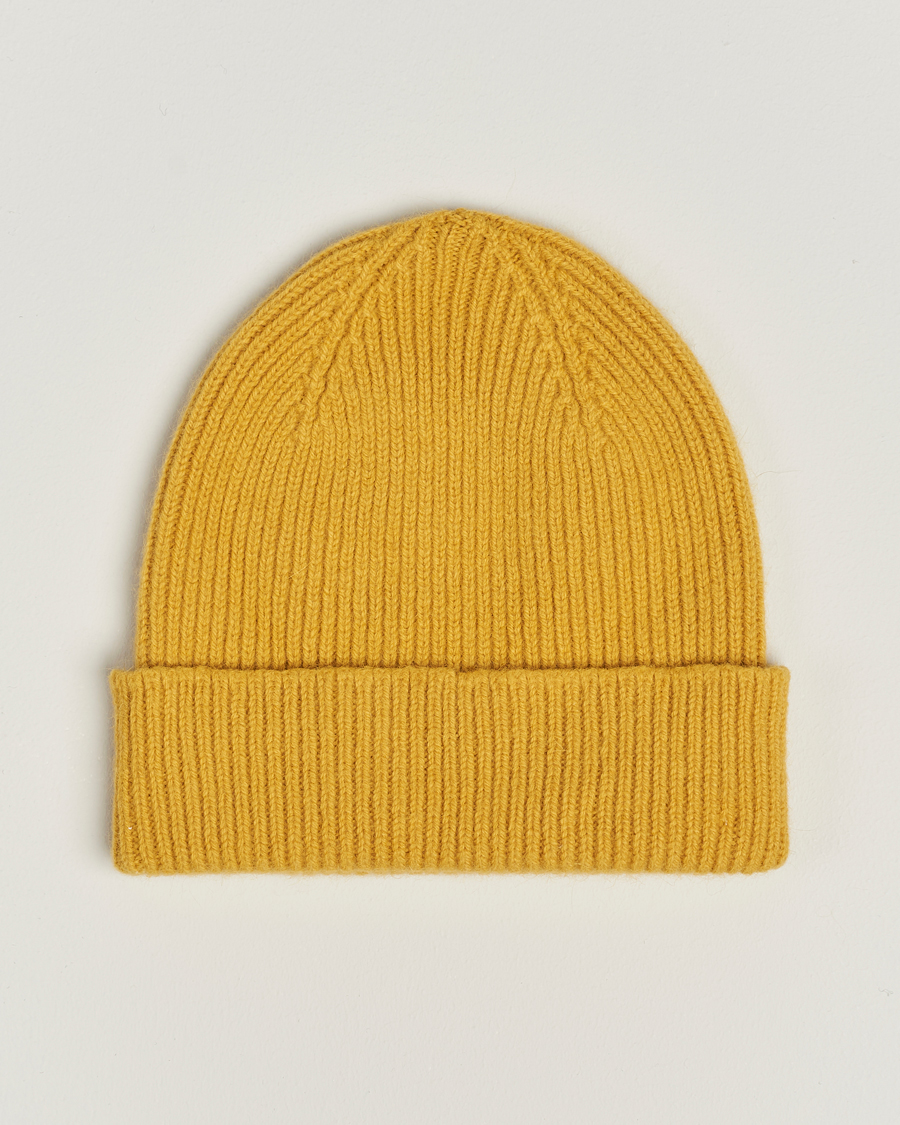 Men | Beanies | Le Bonnet | Lambswool/Caregora Beanie Mustard