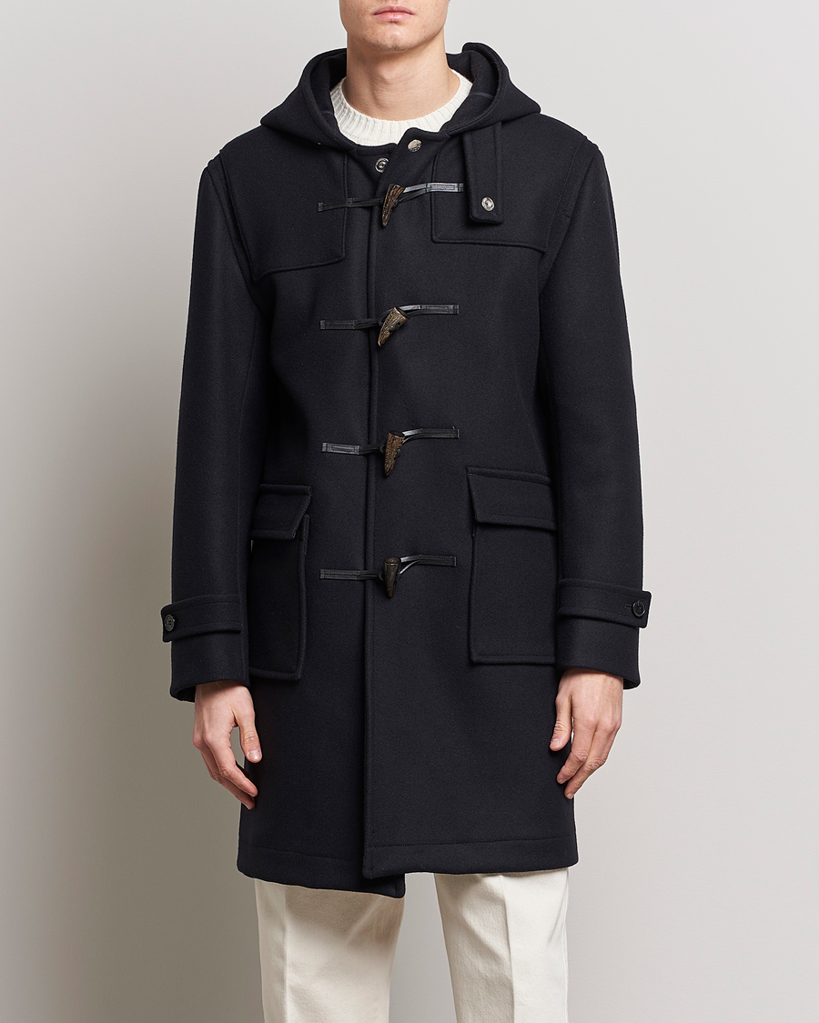 Men | Coats & Jackets | Mackintosh | Weir Wool Hooded Duffle Navy