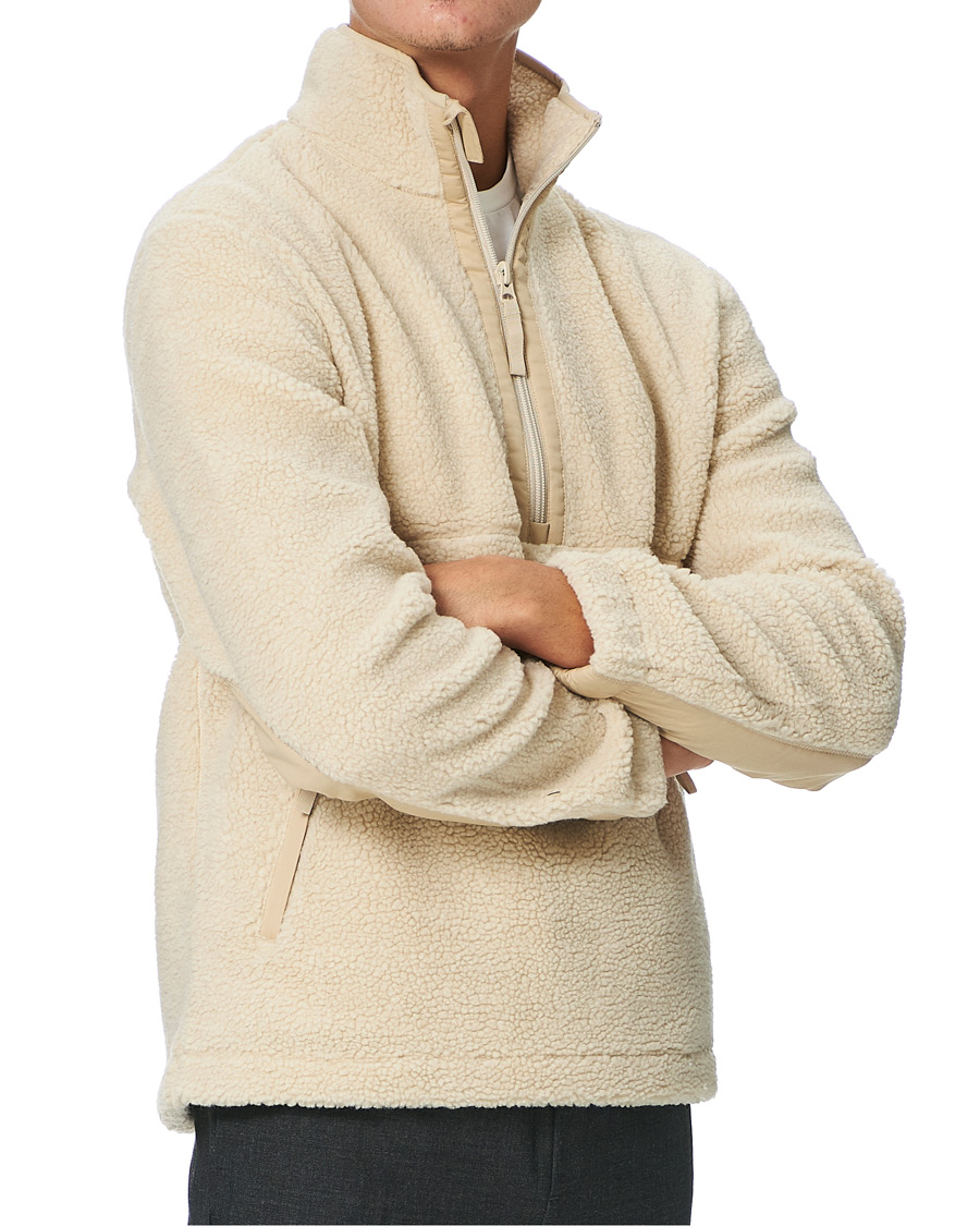 Men | Sweaters & Knitwear | Samsøe Samsøe | Samsøe & Samsøe Timo Fleece Half Zip Brown Rice