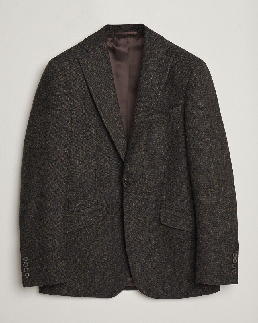 Men | Blazers | Walker Slater | Edward Wool Donegal Blazer Dark Brown