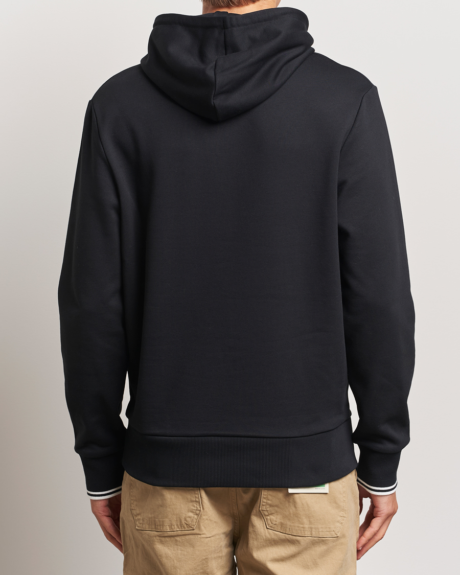 Men | Sweaters & Knitwear | Fred Perry | Tipped Hoodie Black