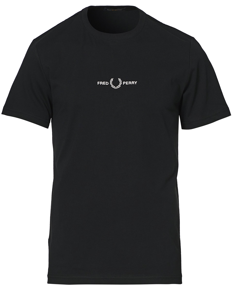 Men | T-Shirts | Fred Perry | Embroidered T-Shirt Black