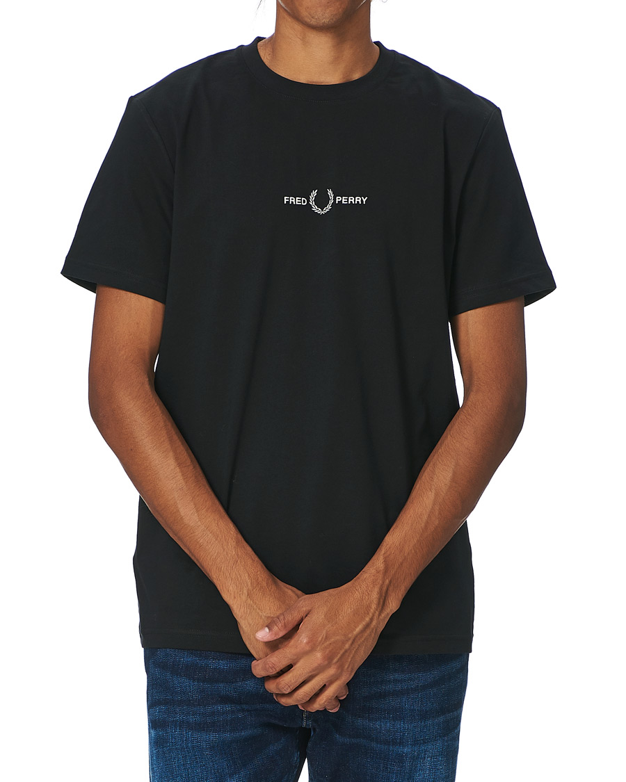 Men | T-Shirts | Fred Perry | Embroidered T-Shirt Black