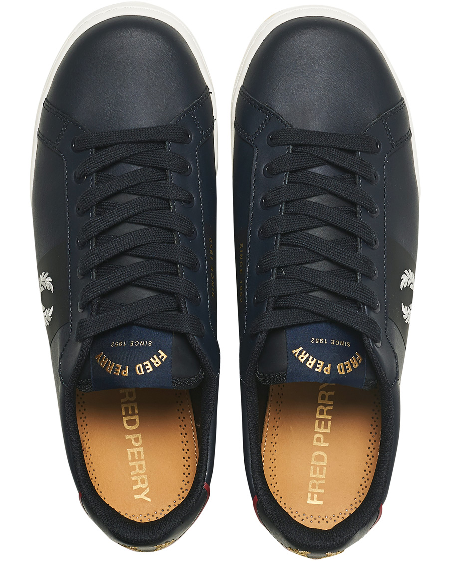 Men | Fred Perry Bonded Leather Sneakers Navy | Fred Perry | Bonded Leather Sneakers Navy