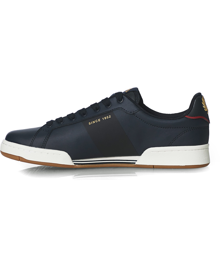 Men | Fred Perry Bonded Leather Sneakers Navy | Fred Perry | Bonded Leather Sneakers Navy