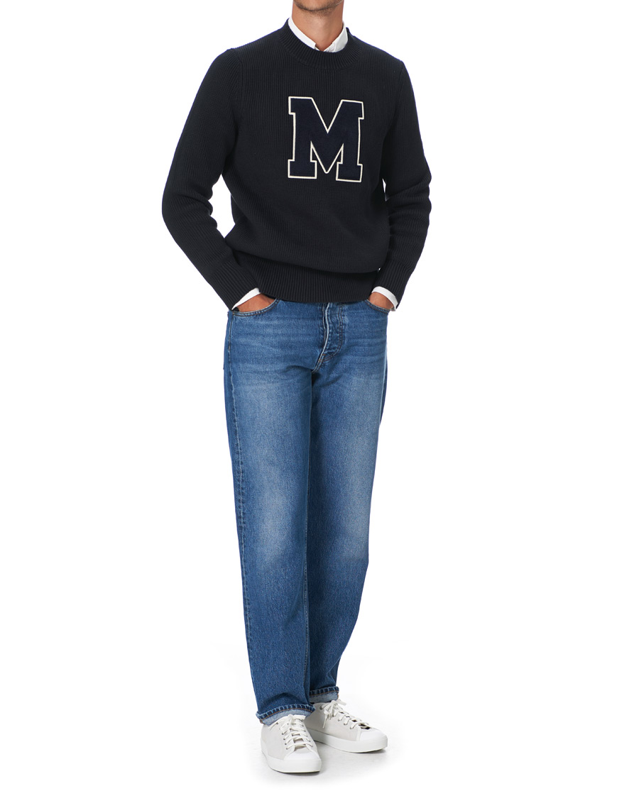 Men | Sweaters & Knitwear | Morris | Bradley Knitted Logo O-Neck Navy