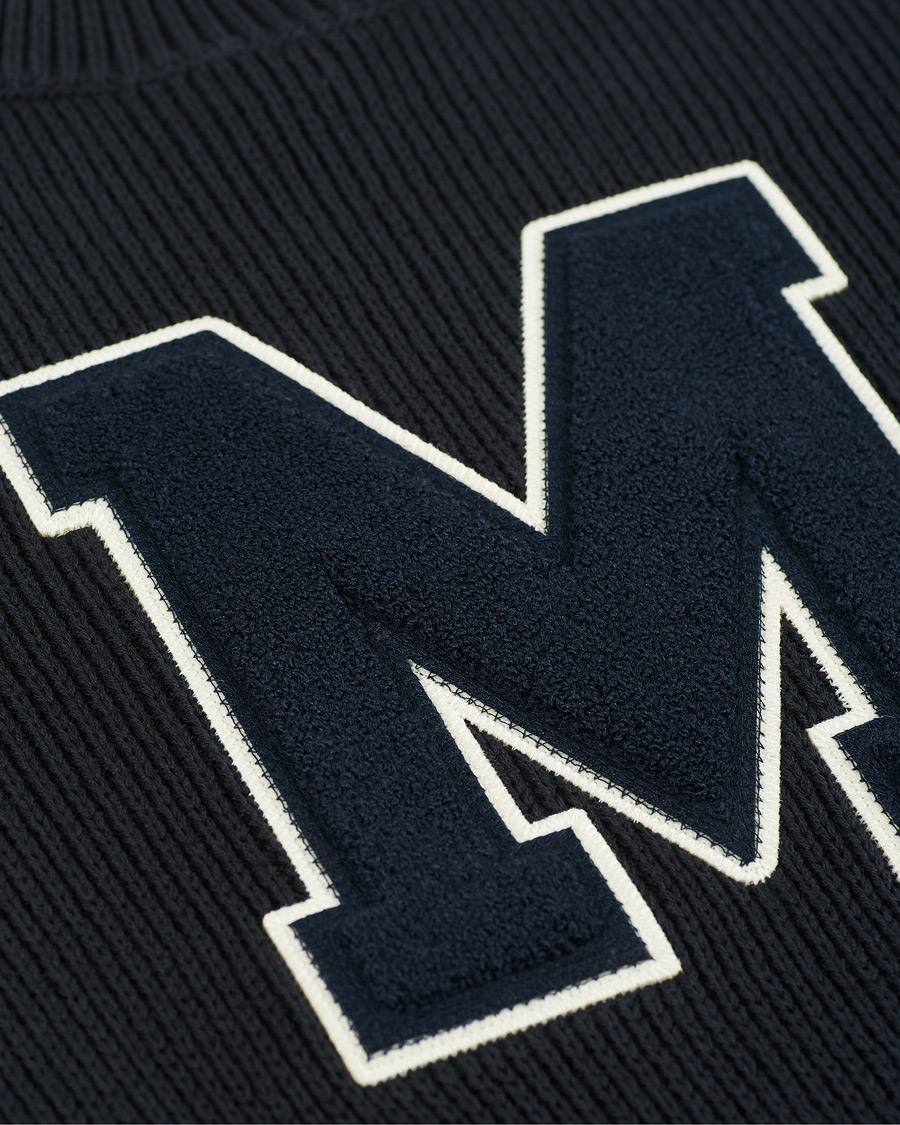 Men | Sweaters & Knitwear | Morris | Bradley Knitted Logo O-Neck Navy