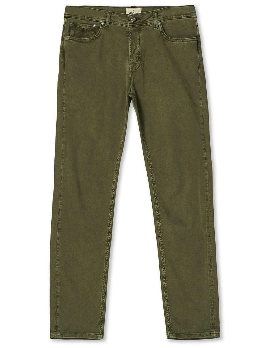 Men | Trousers | Morris | James Brushed Chinos Olive