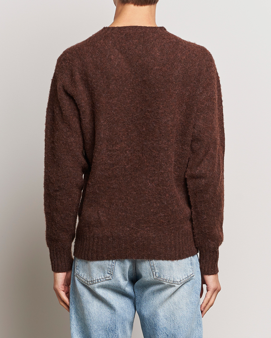 Men | Sweaters & Knitwear | Howlin' | Brushed Wool Sweater Brownish