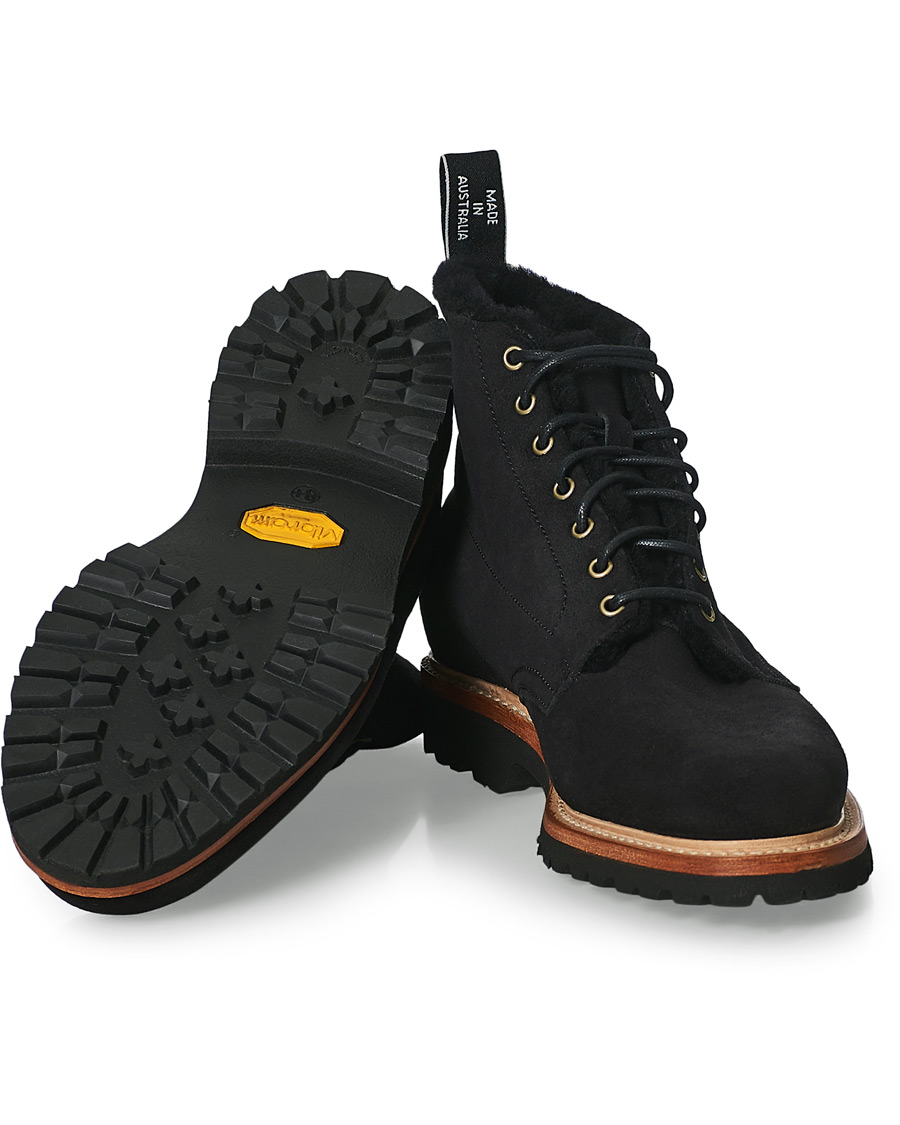 Men | R.M.Williams Urban Rickaby Shearling Boot Nero Suede | R.M.Williams | Urban Rickaby Shearling Boot Nero Suede