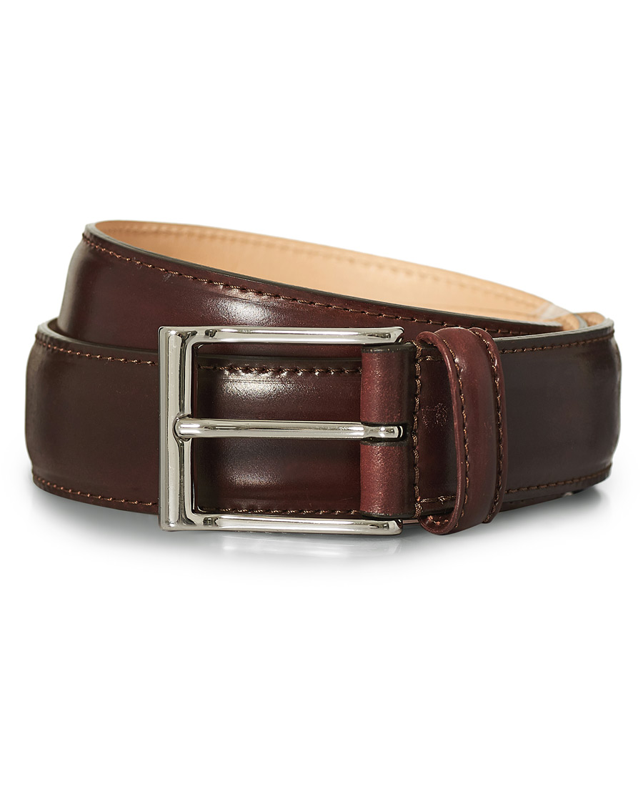Men | Crockett & Jones Belt 3.2 cm Burgundy Cordovan | Crockett & Jones | Belt 3.2 cm Burgundy Cordovan