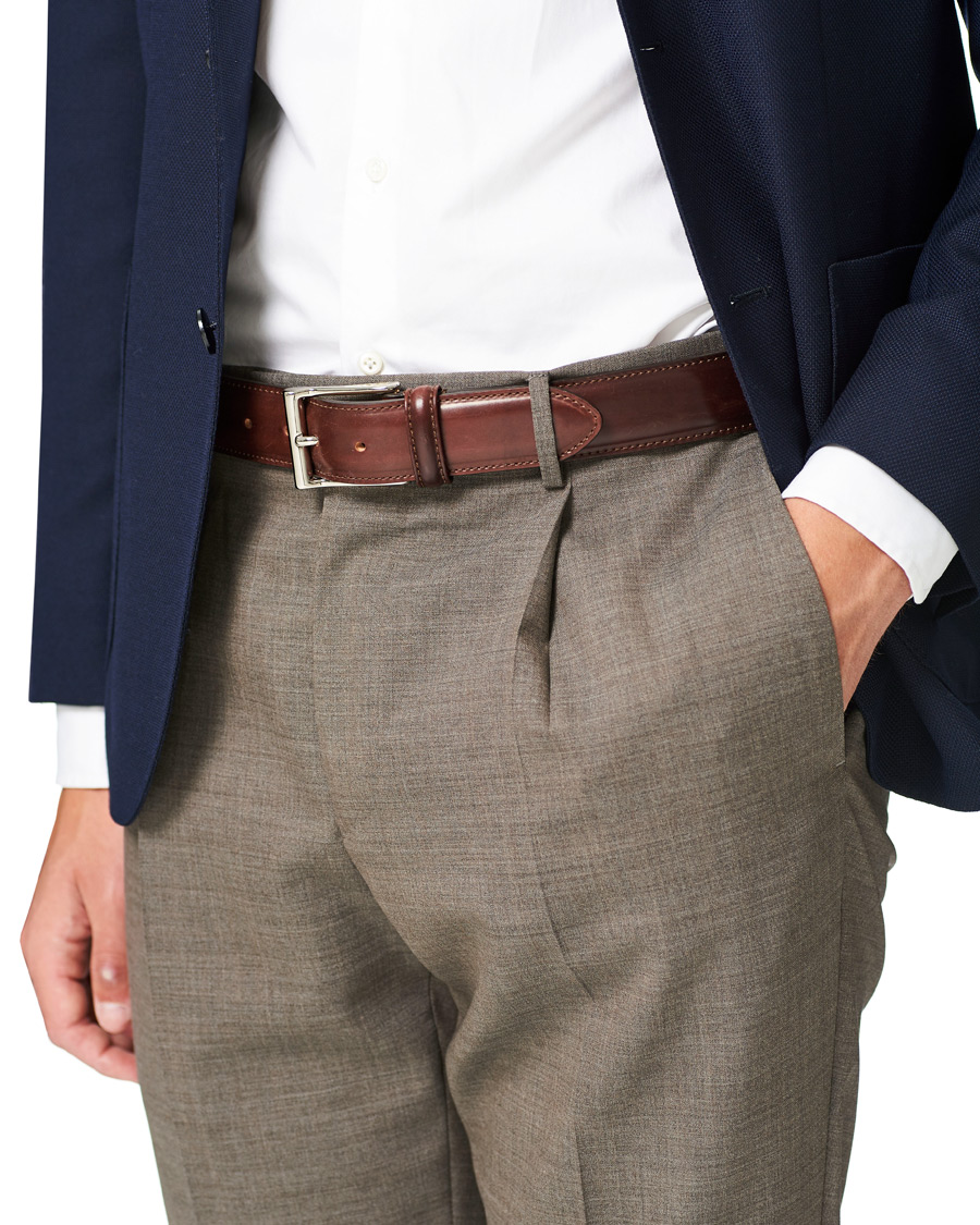 Men | Crockett & Jones Belt 3.2 cm Burgundy Cordovan | Crockett & Jones | Belt 3.2 cm Burgundy Cordovan