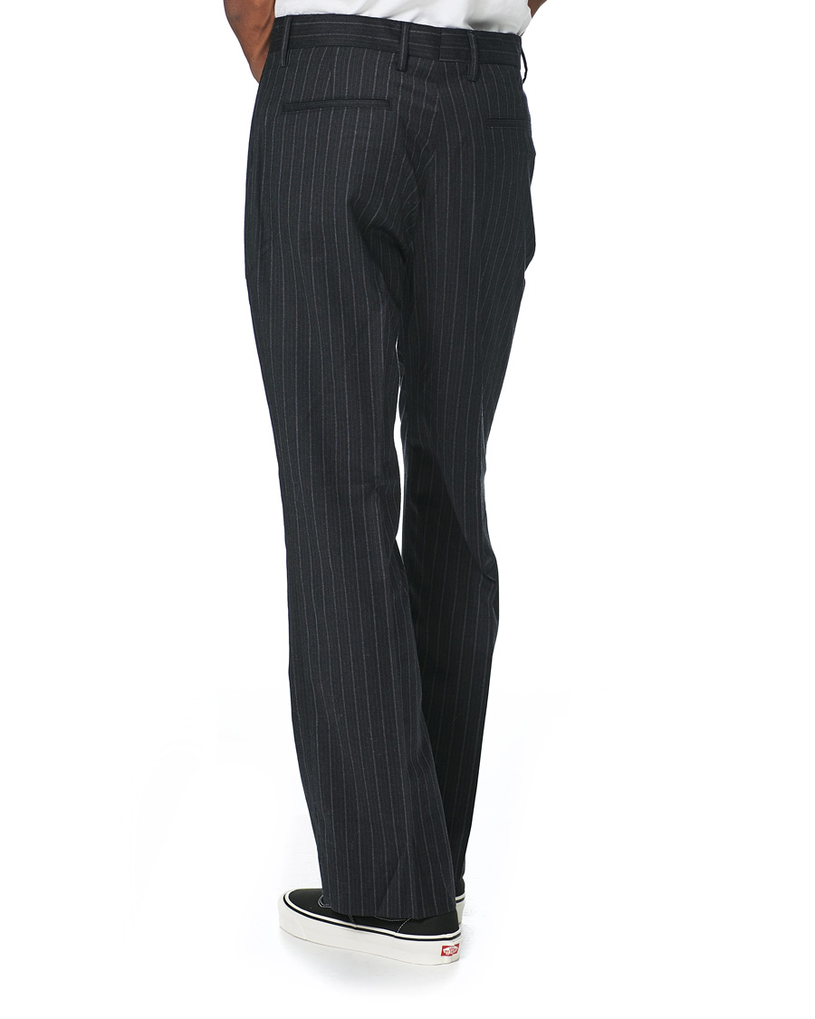 Men | Trousers | Sunflower | Mac Pinstripe Wool Trousers Charcoal