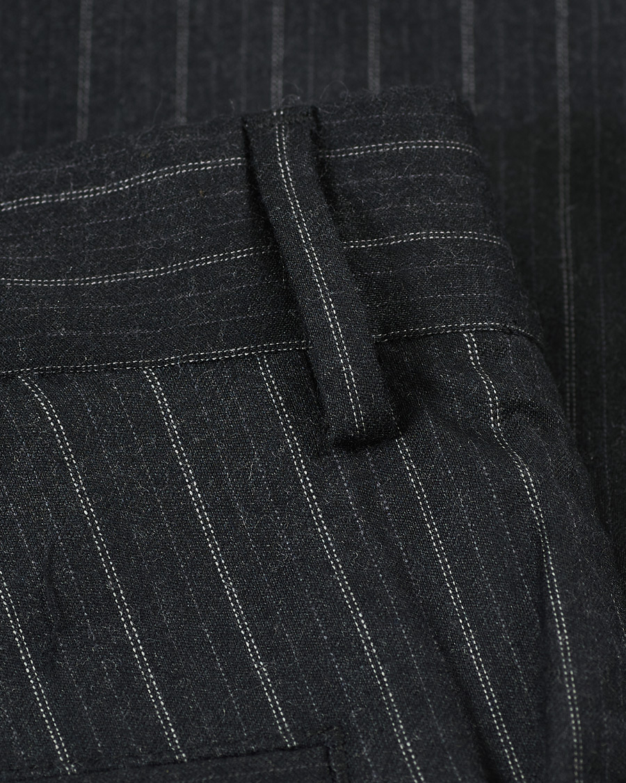 Men | Trousers | Sunflower | Mac Pinstripe Wool Trousers Charcoal