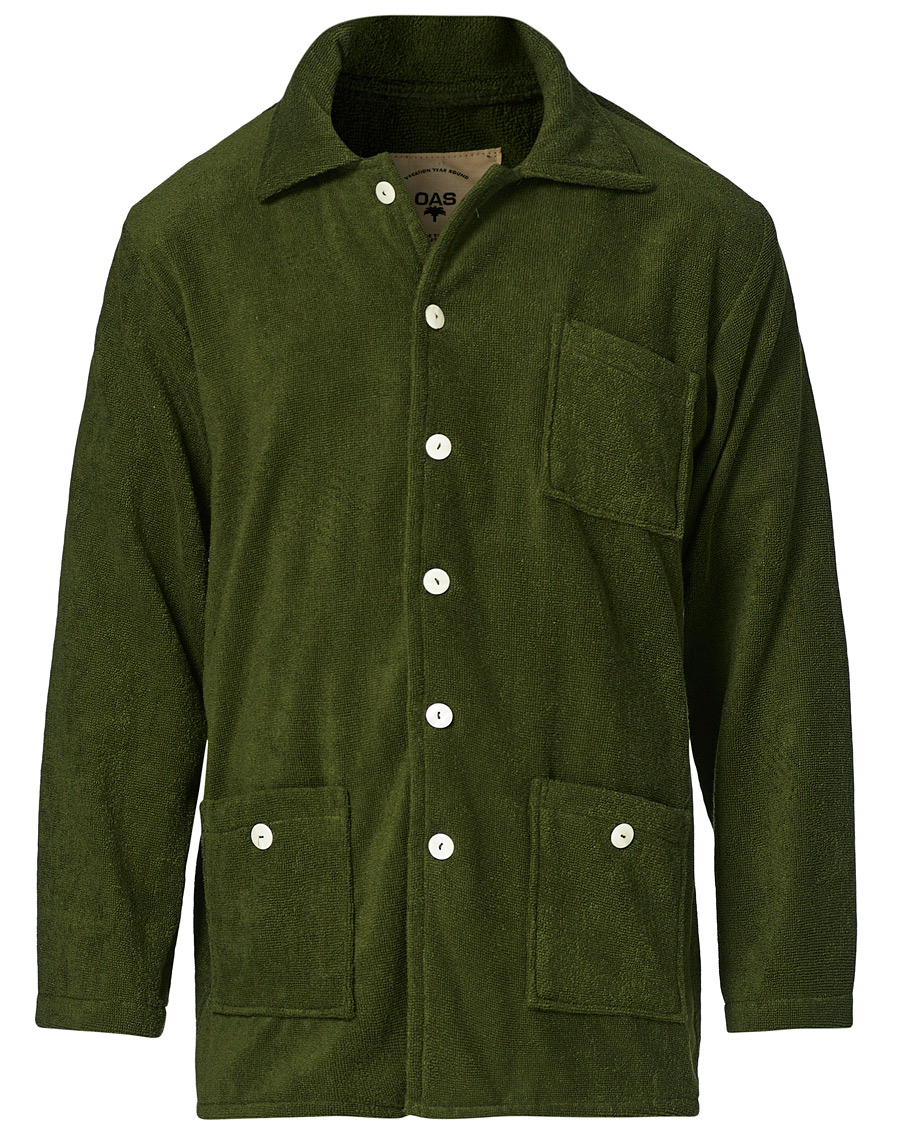 Men | Shirts | OAS | Beach Dandy Terry Overshirt Army