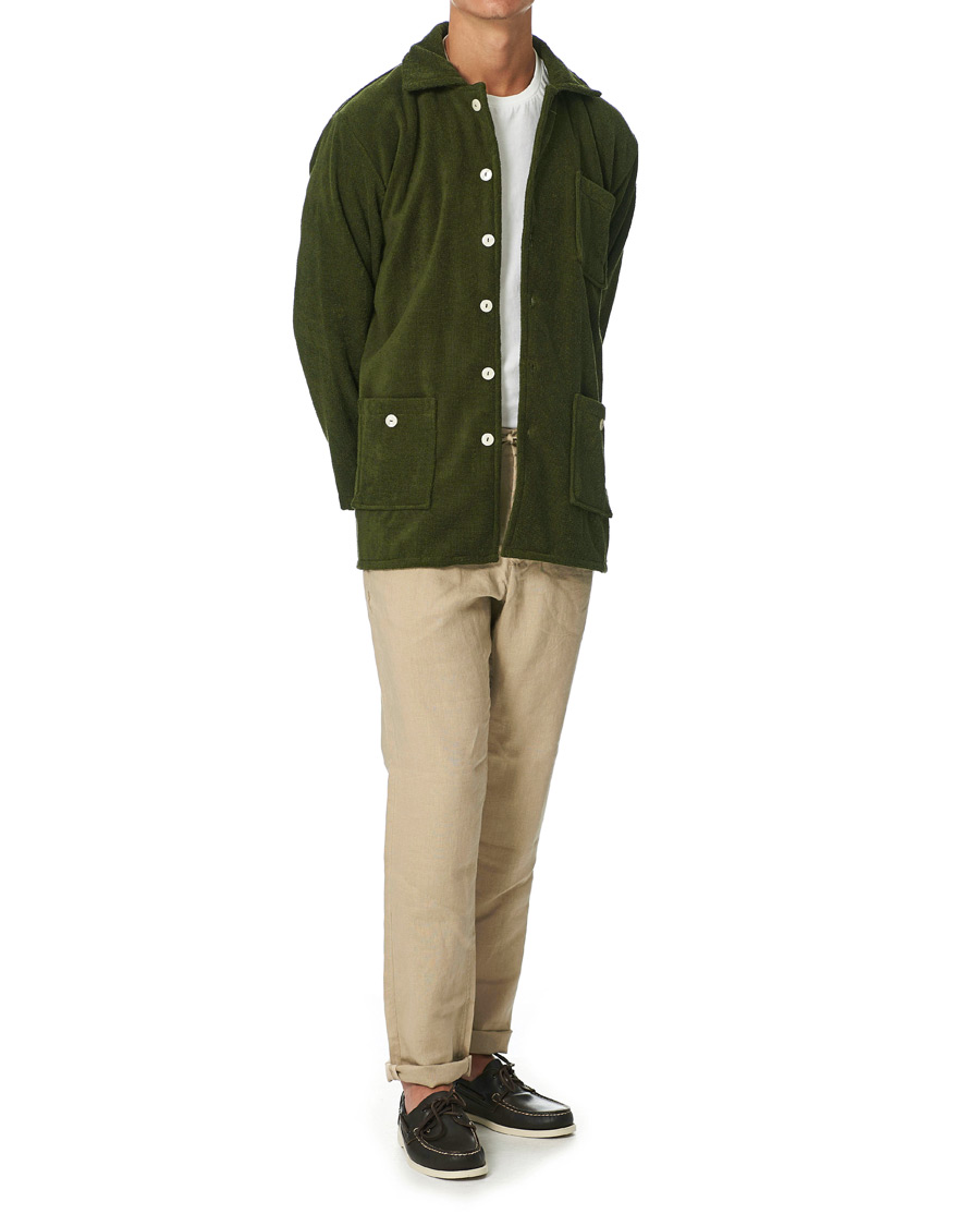 Men | Shirts | OAS | Beach Dandy Terry Overshirt Army