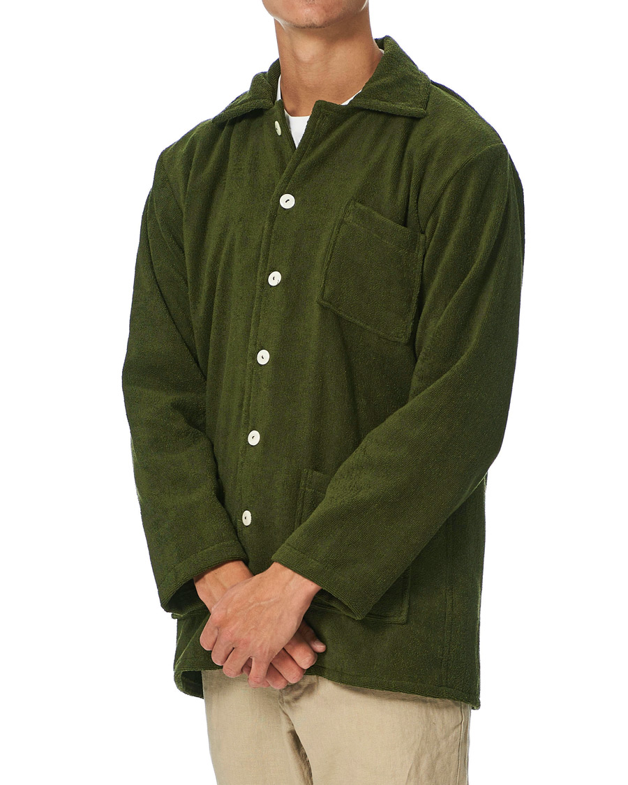 Men | Shirts | OAS | Beach Dandy Terry Overshirt Army