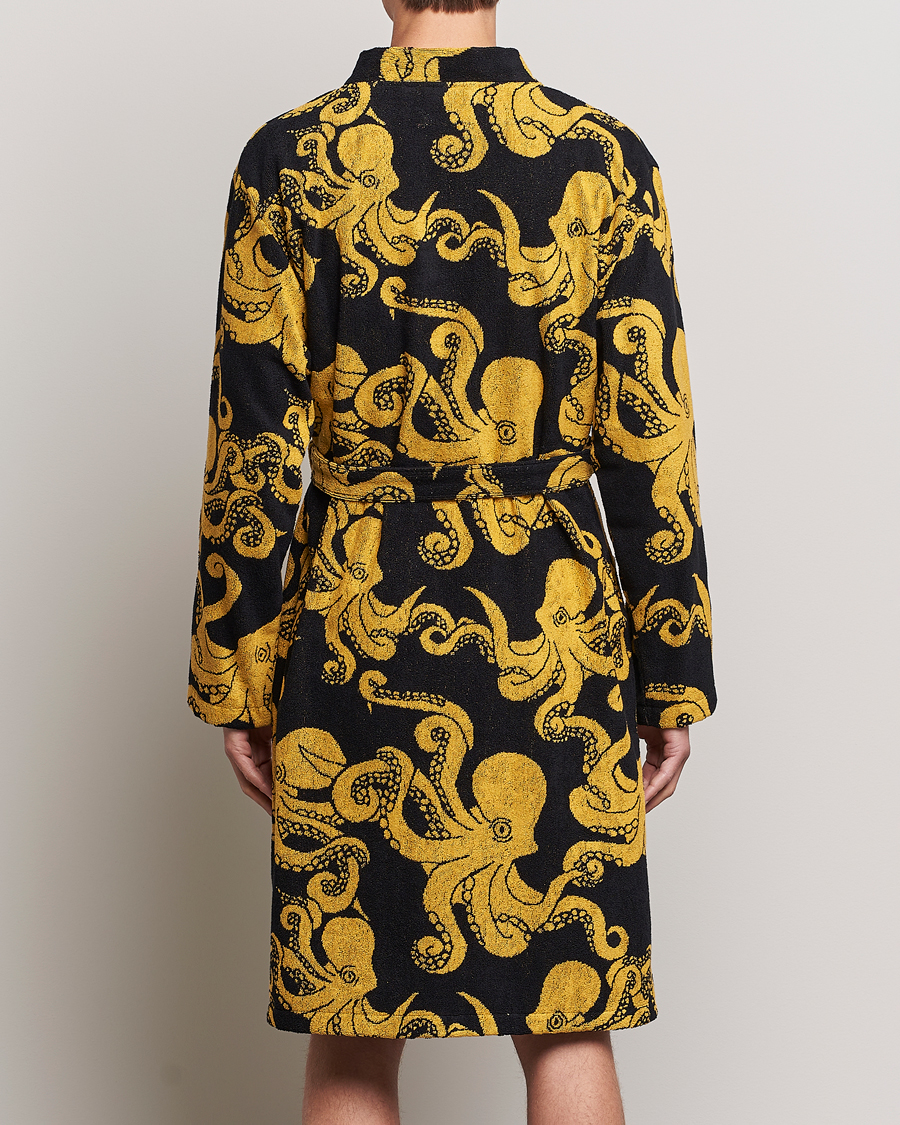 Men | Pyjamas & Robes | OAS | Terry Robe Black Octo