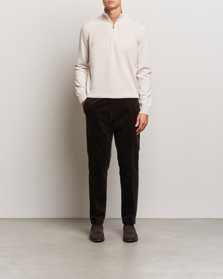 Men | Sweaters & Knitwear | Gran Sasso | Wool/Cashmere Half Zip Cream