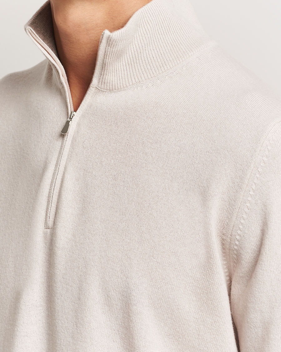 Men | Sweaters & Knitwear | Gran Sasso | Wool/Cashmere Half Zip Cream