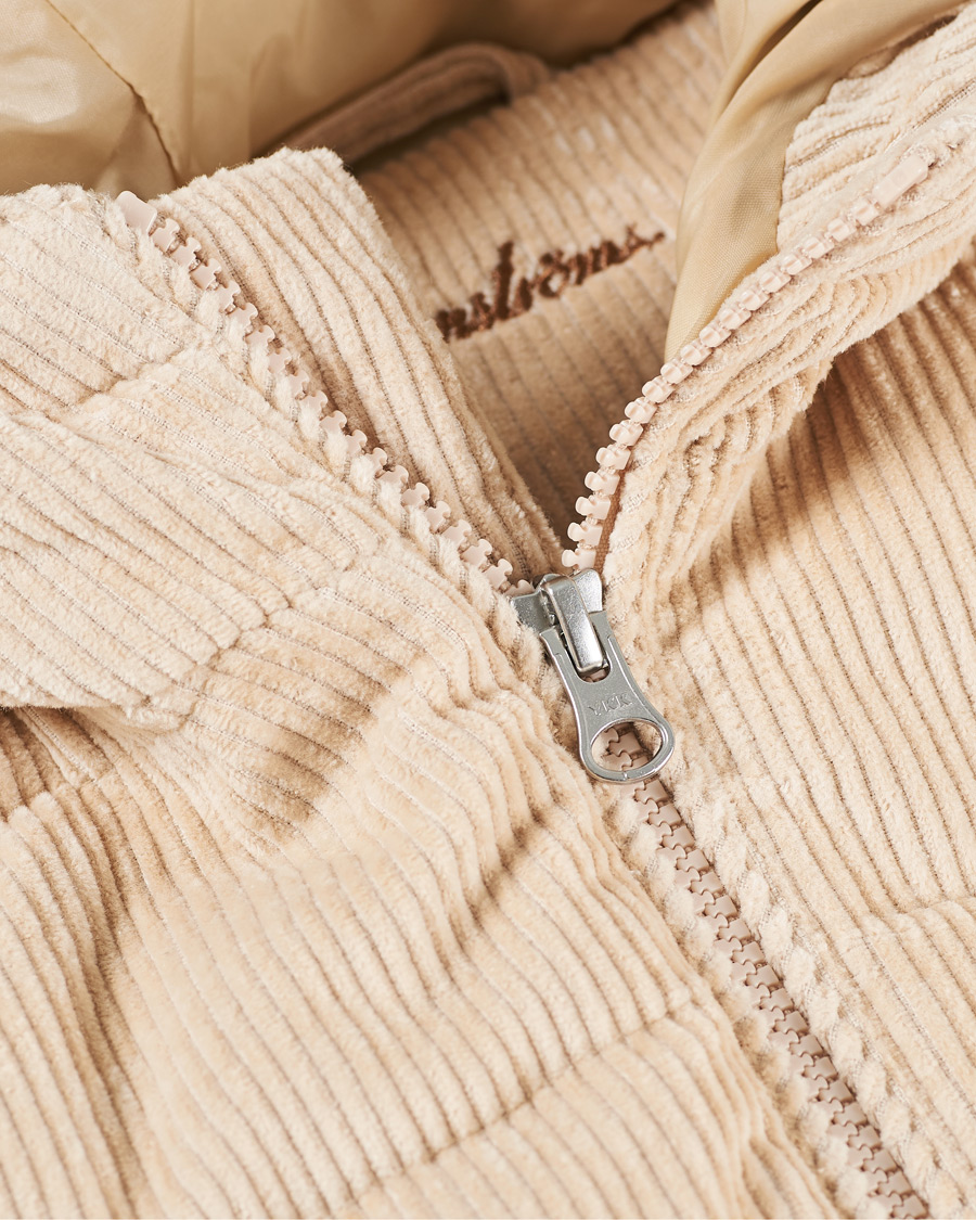 Men | Coats & Jackets | Stenströms | Padded Corduroy Hood Vest Creme