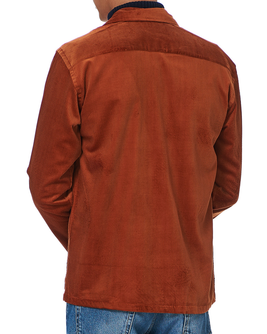 Men | Shirts | Eton | Cotton Corduroy Overshirt Orange