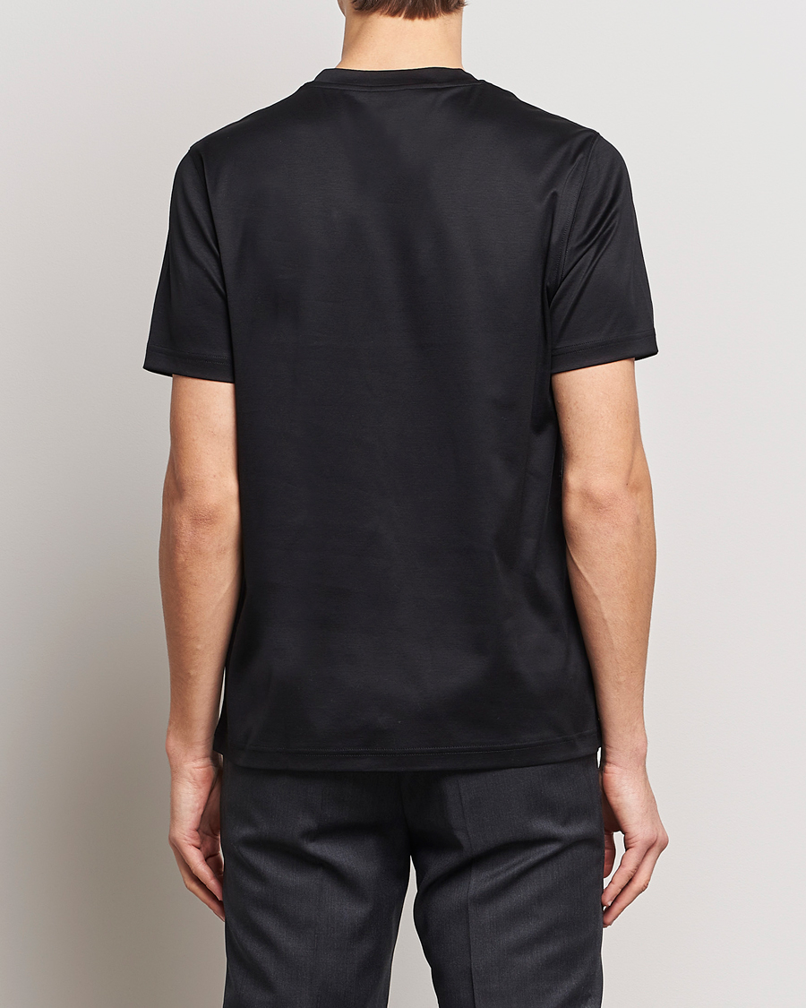 Men | T-Shirts | Eton | Filo Di Scozia Cotton T-Shirt Black