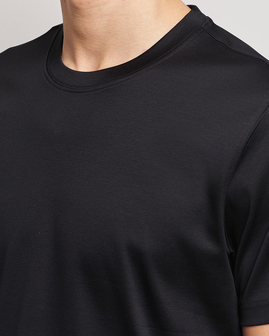 Men | T-Shirts | Eton | Filo Di Scozia Cotton T-Shirt Black