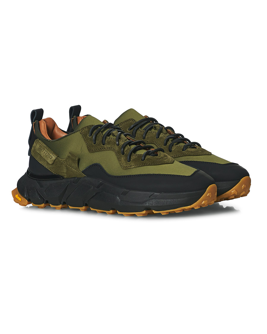 Men | Buttero Spazio Running Sneaker Black/Olive | Buttero | Spazio Running Sneaker Black/Olive