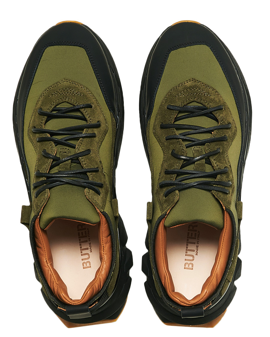 Men | Buttero Spazio Running Sneaker Black/Olive | Buttero | Spazio Running Sneaker Black/Olive